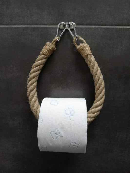 Rope toilet paper holder