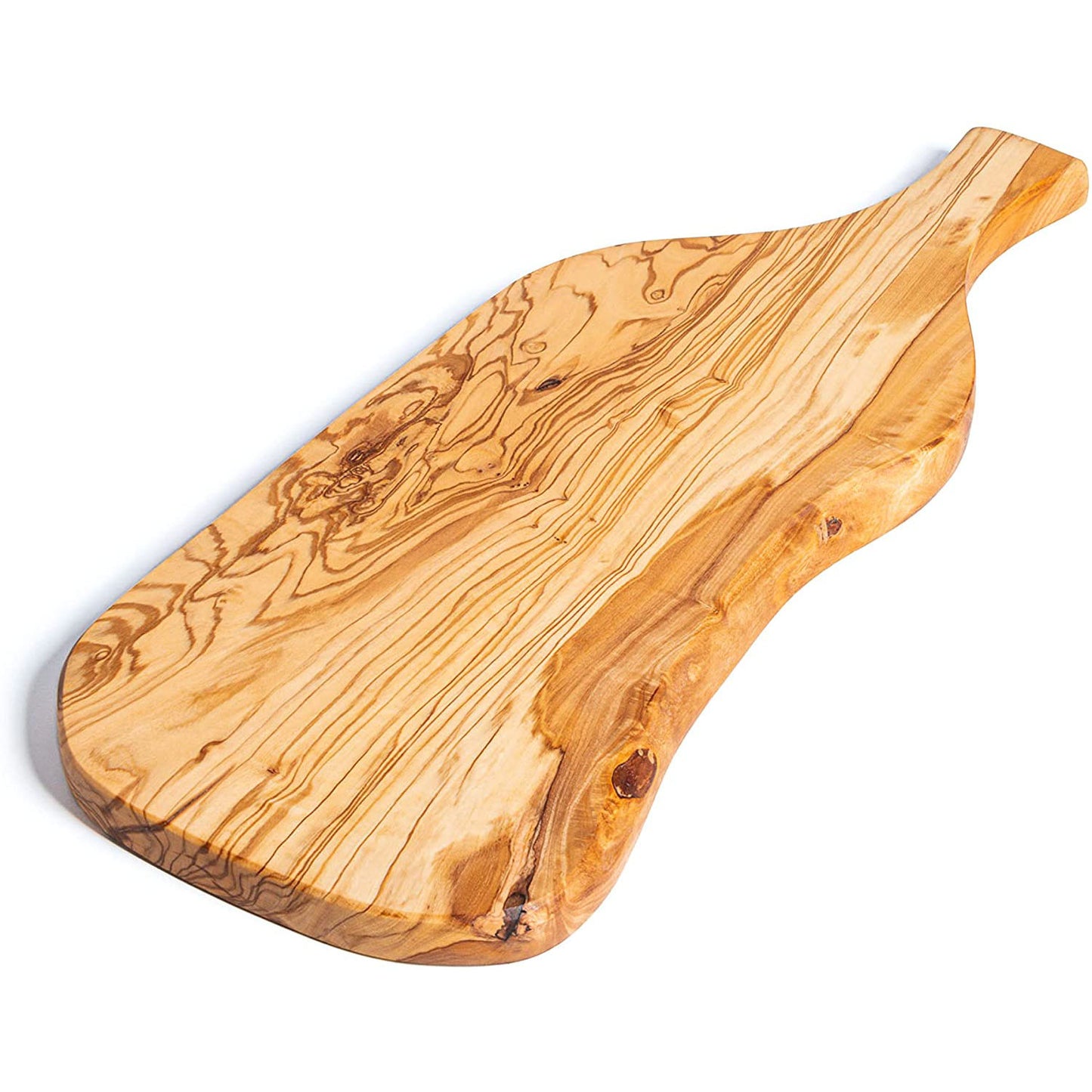 Aperitif serving board in olive wood