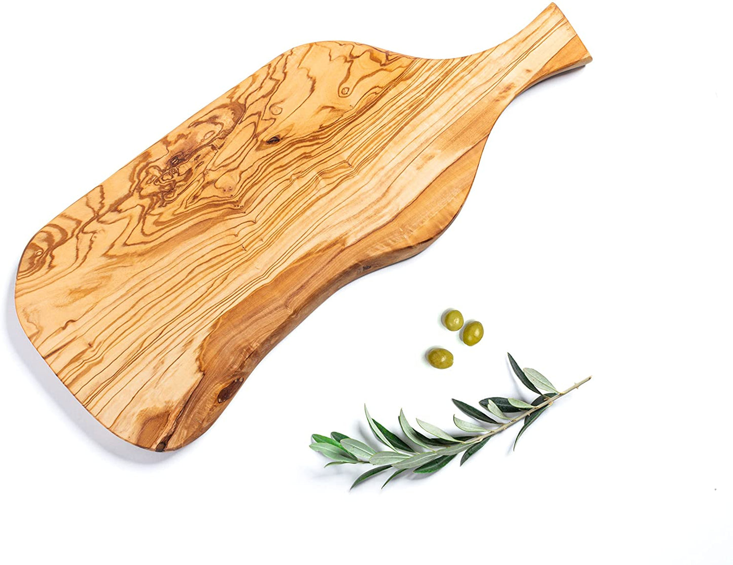 Aperitif serving board in olive wood