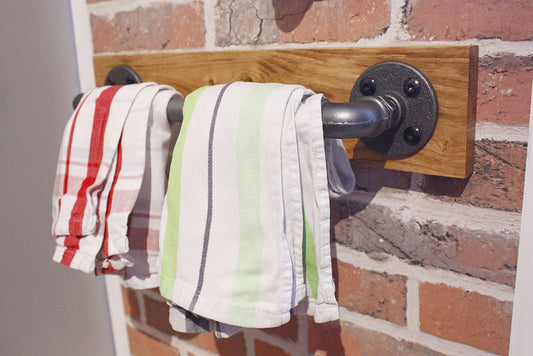 Brooklyn industrial tea towel / towel rack