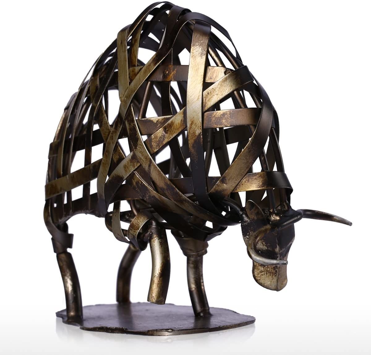 Escultura de toro de metal